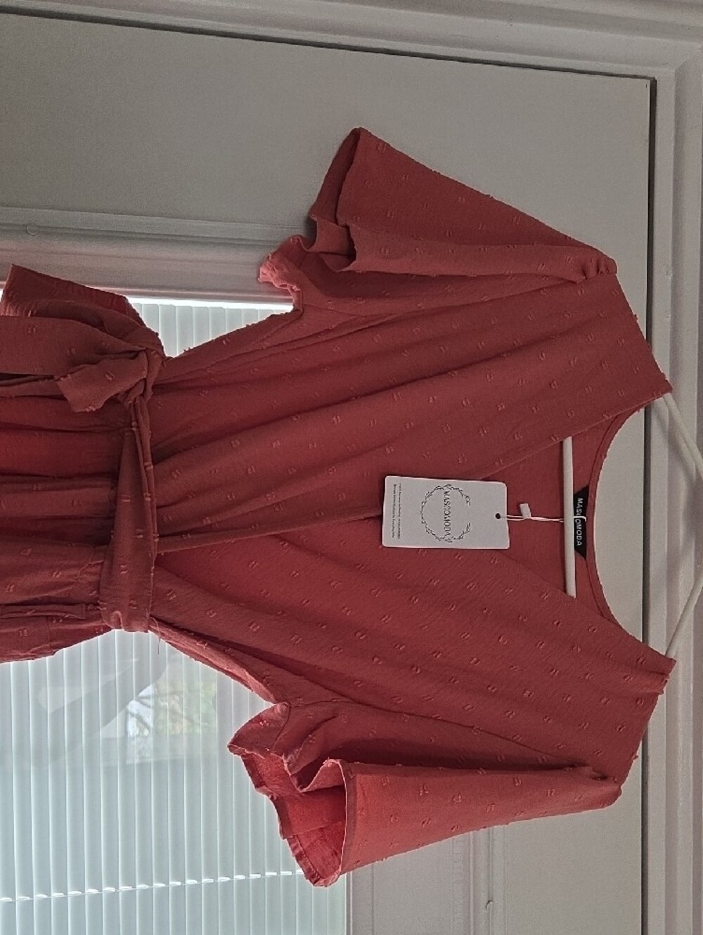 Tiered Wrap Maxi Dress in Terracotta - Women's - Picture 3 of 4